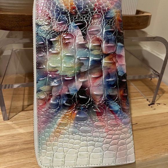 Brahmin Melbourne SKYLER Large Wristlet Clutch Travel Wallet PRISM OMBRE - Picture 3 of 12